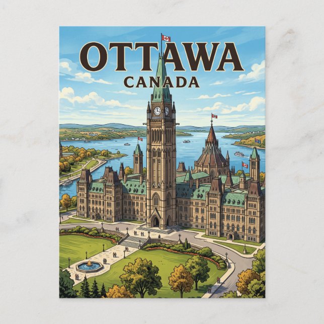 Parliament Hill Kanada Vykort (Framsida)