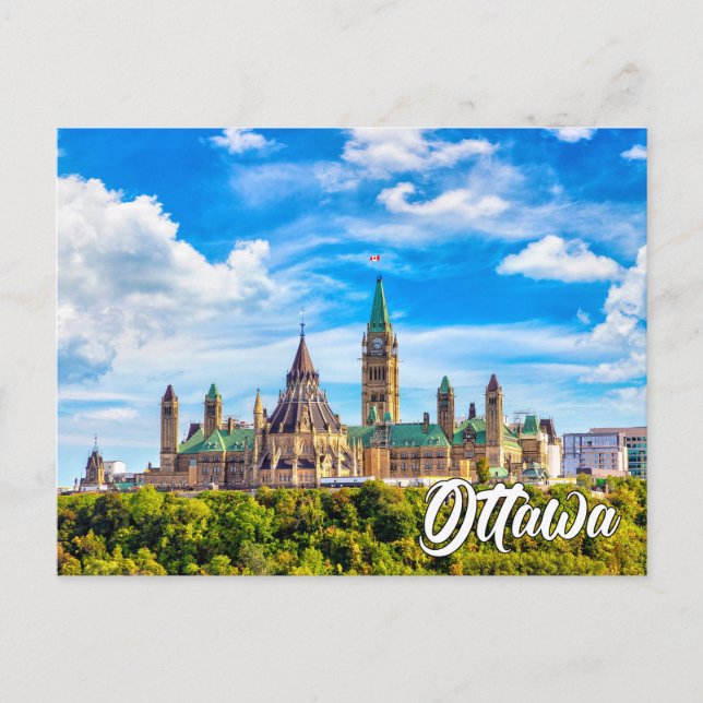 Parliament Hill, Ottawa, Ontario, Kanada Vykort (Framsida)
