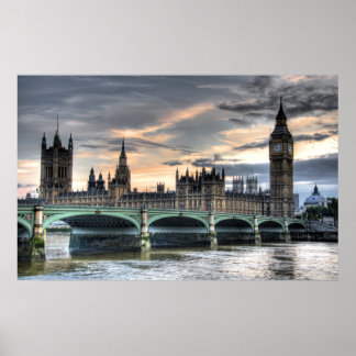 Parliment Byggnad - London, England Poster