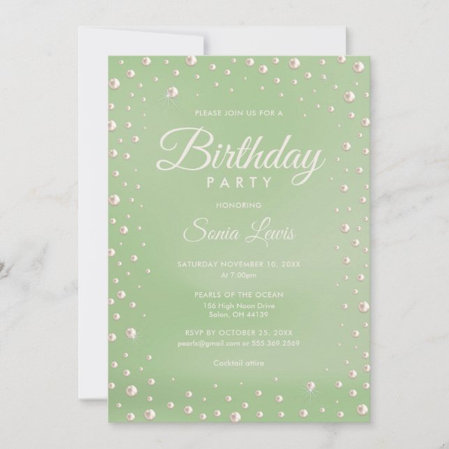 Pärlinbjudan Inbjudningar (Framsida)