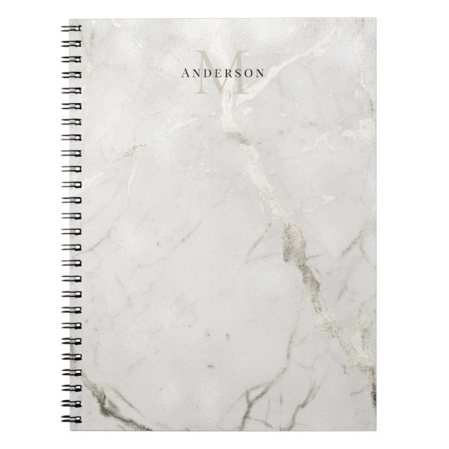 pärlmarmor dubbel monogram anteckningsbok (Framsidan)