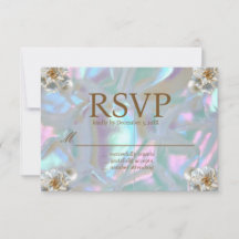 Pärlmoder Iriserande RSVP-kort