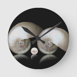 Pärlmoder Rund Klocka