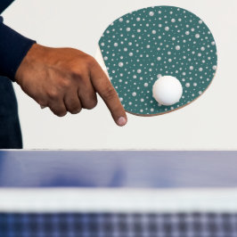 Pärlmönster på transformerande tealbakgrund pingisracket