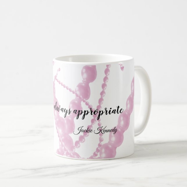 Pärlor Alltid Lämpligt Citat Kaffe Mugg (Framsida höger)