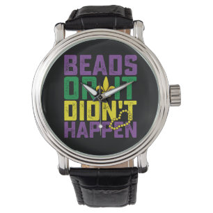 Pärlor Annars Hände Det Inte Mardi Gras Karneval Armbandsur