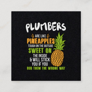 Pärlor är som ananas. fyrkantigt visitkort