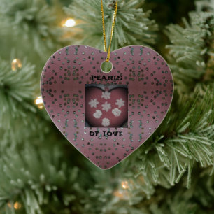 Pärlor av Kärlek Julgransprydnad Keramik