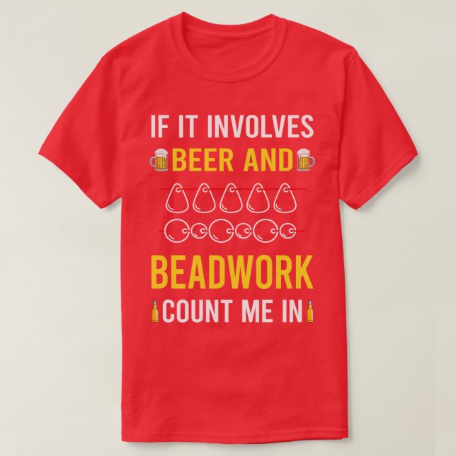 Pärlor av öl- och bete t shirt (Design framsida)