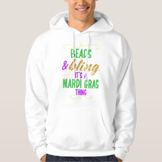 Pärlor & Bling Det är en Mardi Gras Sak Coola Hoodie