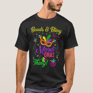 Pärlor & Bling Det är Mardi Gras Sak Mardi Gras T Shirt