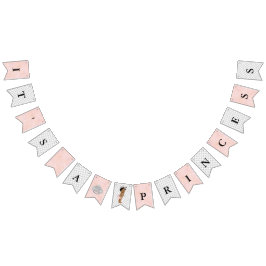 Pärlor Diamanter Etnisk Prinsessa Babyflicka Glam Vimplar