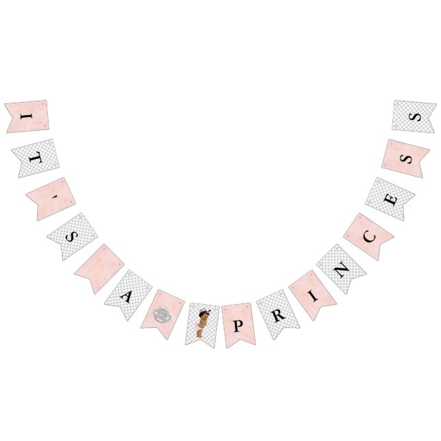 Pärlor Diamanter Etnisk Prinsessa Babyflicka Glam Vimplar (Alla)