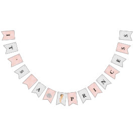 Pärlor Diamanter Prinsessa Krona Babyflicka Glam Vimplar