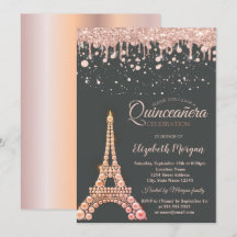 Pärlor Eiffeltornet, Droppar Punkter Quinceañera