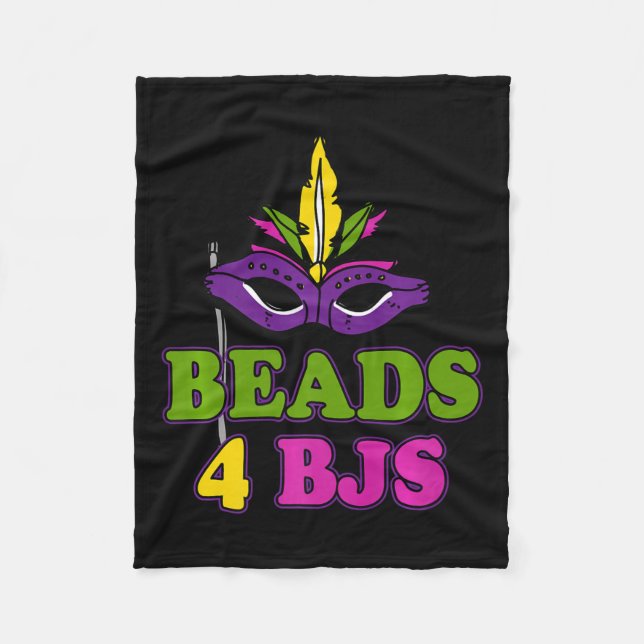 Pärlor för BJS Dirty Mardi Gras Fleecefilt (Framsidan)