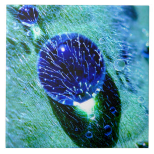 Pärlor för blåttRaindropsvatten, keramiska Quadrat Kakelplatta