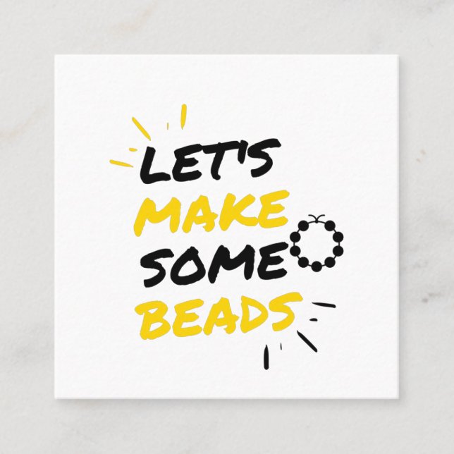 Pärlor Fyrkantigt Visitkort (Framsida)