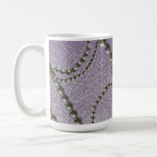 Pärlor med mauve metallisk fläck Kaffe kopp