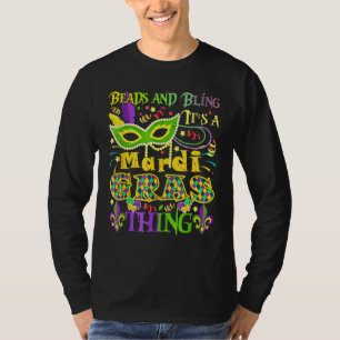 Pärlor och Bling Det är Mardi Gras Sak 2 T Shirt