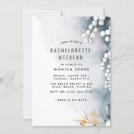 Pärlor och blommigt Bachelorette Helg party Inbjudningar