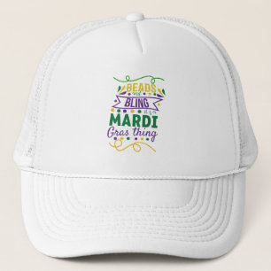 Pärlor Och Glitter Det Är En Mardi Gras-grej Keps