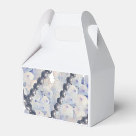 Pärlor och ljusblå hortensia presentlåda