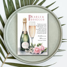 Pärlor och Prosecco Blommig Elegant Bröllopsdusch