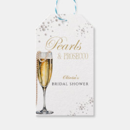 Pärlor och Prosecco Bröllopsdusch, Bröllopsbrunch Presentetikett