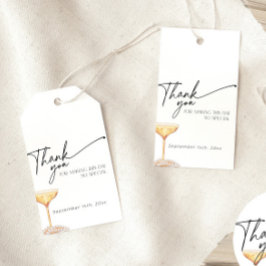 Pärlor och Prosecco Bröllopsdusch Champagne Brunch Presentetikett