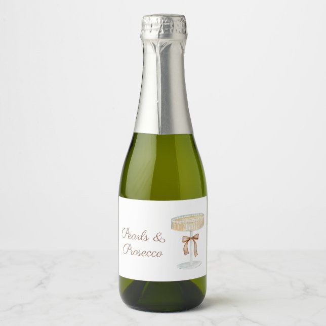 Pärlor och Prosecco bröllopsdusch kärlek  (Framsida)
