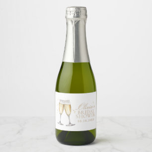 Pärlor och Prosecco Bröllopsdusch Pappers Tallrika