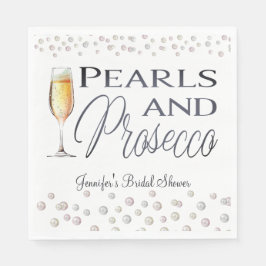 Pärlor och Prosecco Bröllopsdusch Pappersservett