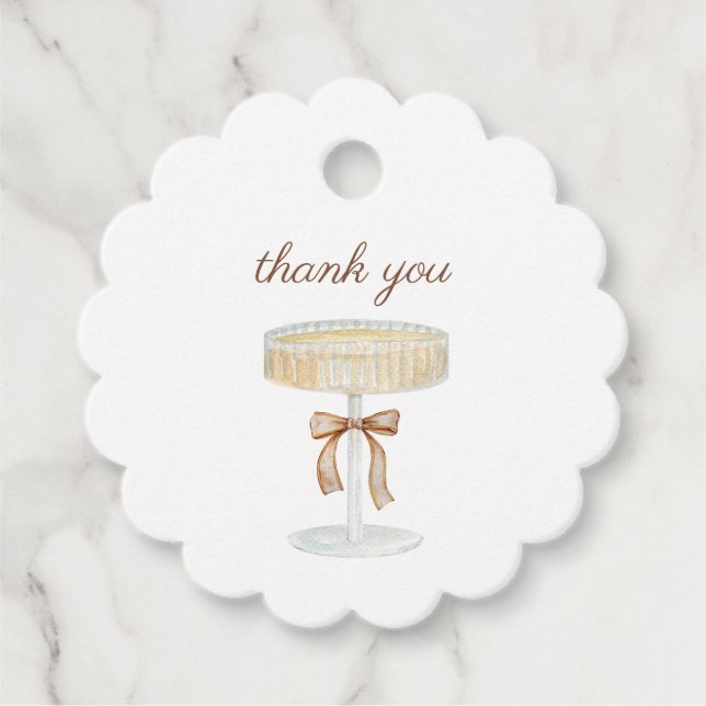 Pärlor och Prosecco bröllopsfest älskar  Gåvor Etiketter (Framsida)