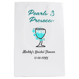Pärlor och prosecco bröllopsfest blå svart namn 