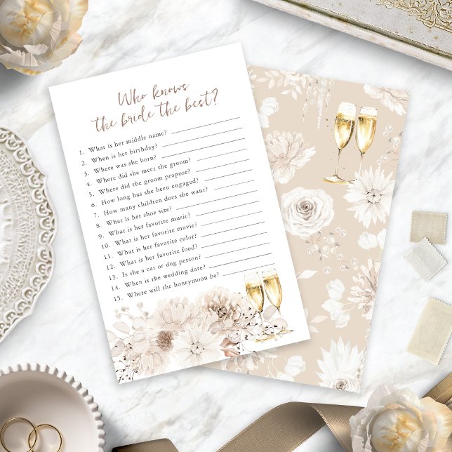 Pärlor och Prosecco Bröllopsspel (Pearls and Prosecco Bridal Game
)