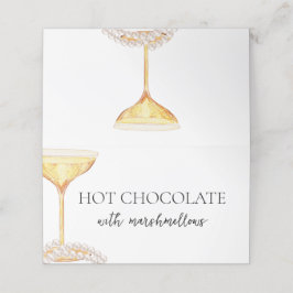 Pärlor och Prosecco Buffé Mat Bröllopsfest Placeringskort