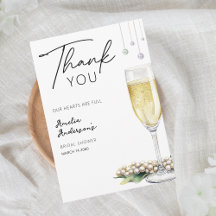 Pärlor Och Prosecco Elegant Grönska Bröllopsdusch