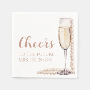 Pärlor och Prosecco Framtida Mrs Brudtjejsoffa Pappersservett