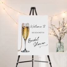 Pärlor och Prosecco minimal Modern Bröllopsfest