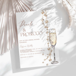 Pärlor och Prosecco-Möhippa Inbjudningar