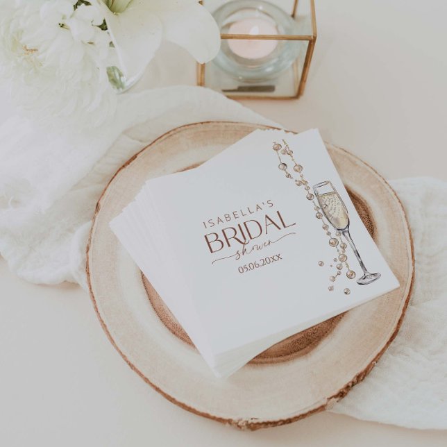 Pärlor och Prosecco-Möhippa Pappersservett (Skapare uppladdad)