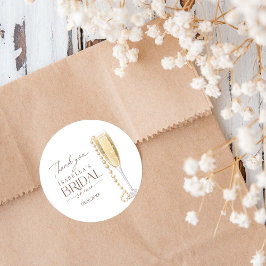 Pärlor och Prosecco-Möhippa Runt Klistermärke