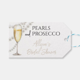 Pärlor och Prosecco Presentetikett