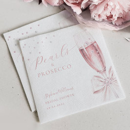 Pärlor och Prosecco Rosa Bröllopsdusch Pappersservett