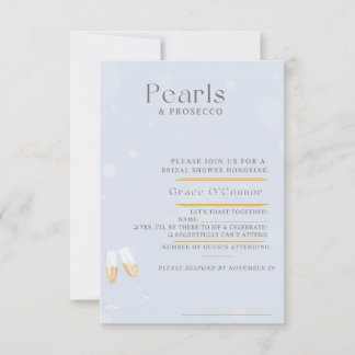 Pärlor och Prosecco-svarskort OSA Kort