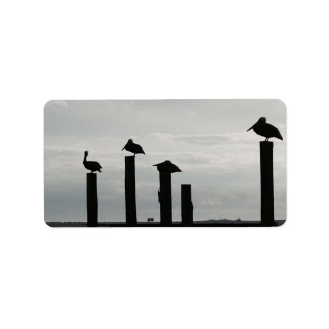 Pärlor på piren adressetikett (Framsidan)