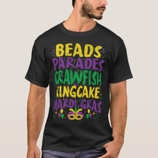 Pärlor Parad Mördare King Cake Mardi Gras T Shirt