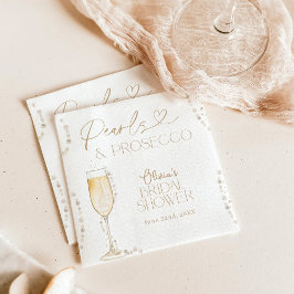 Pärlor & Prosecco Bröllopsdusch, Brunch & Bubbly Pappersservett