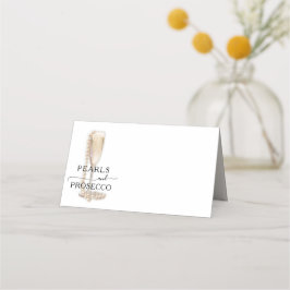 Pärlor & Prosecco Bröllopsdusch Placeringskort